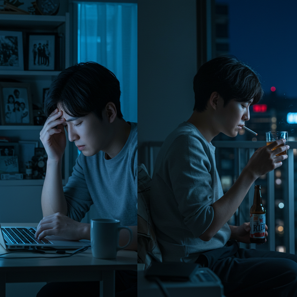 스트레스-음주-흡연