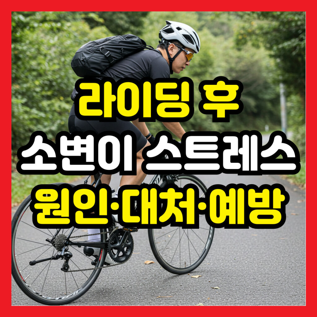 라이딩-후-소변이-잘-안나올떄