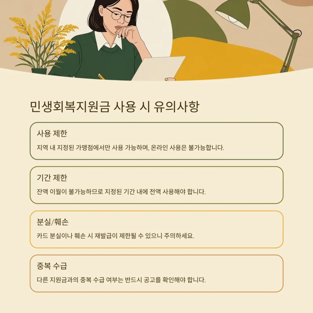 minsaeng-support-warning-사용시유의사항